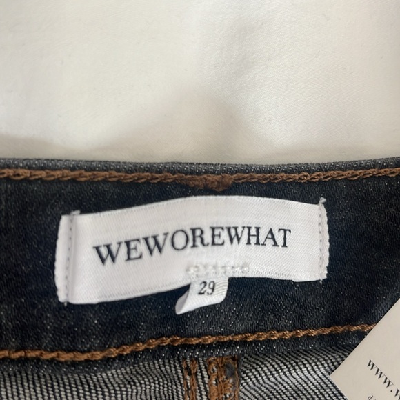 We Wore What BahBah black high rise denim shorts - Picture 6 of 8